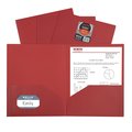 C-Line Products TwoPocket Heavyweight Poly Portfolio Folder, Red Set of 25 Folders, 25PK 33954-BX